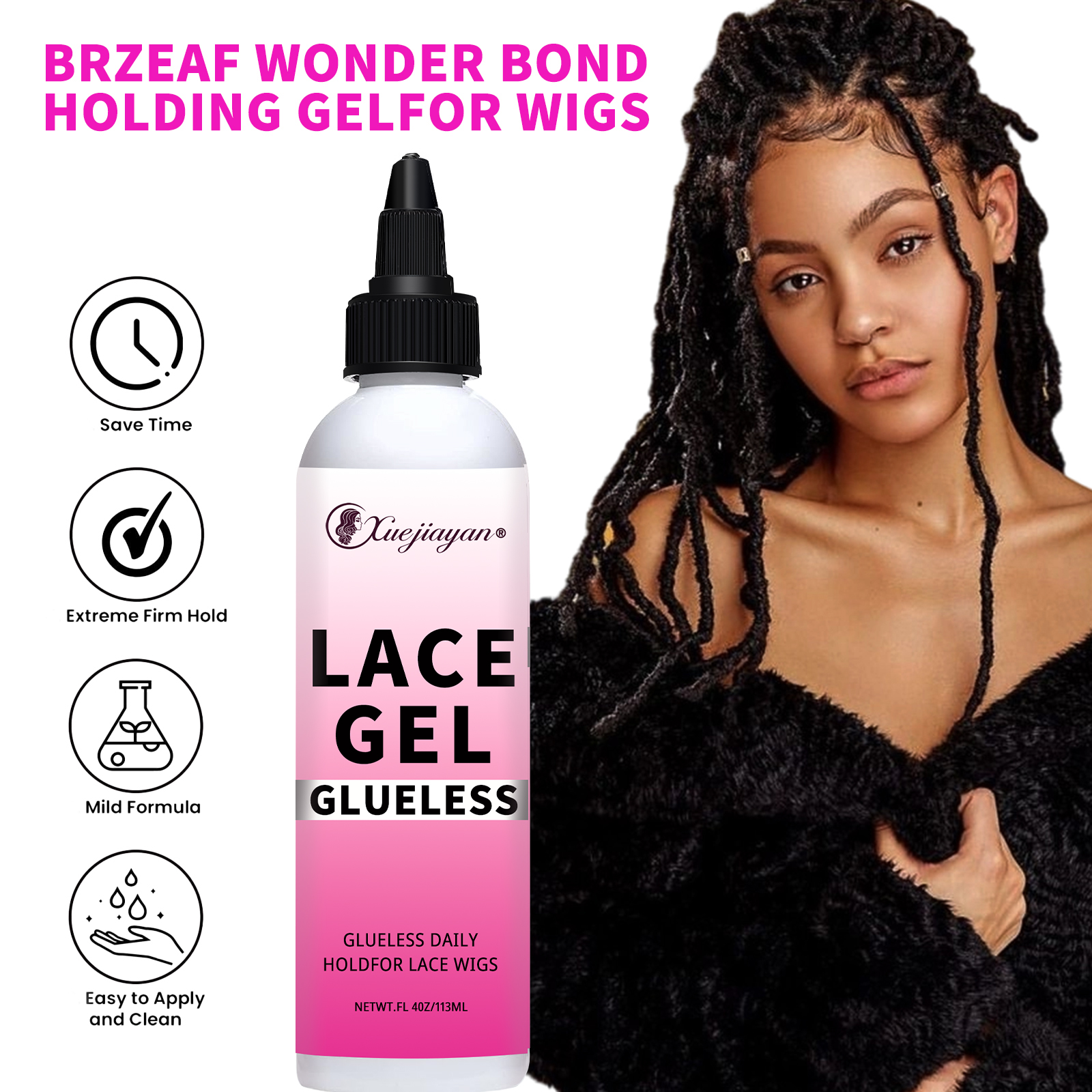 lace glue strongly secured