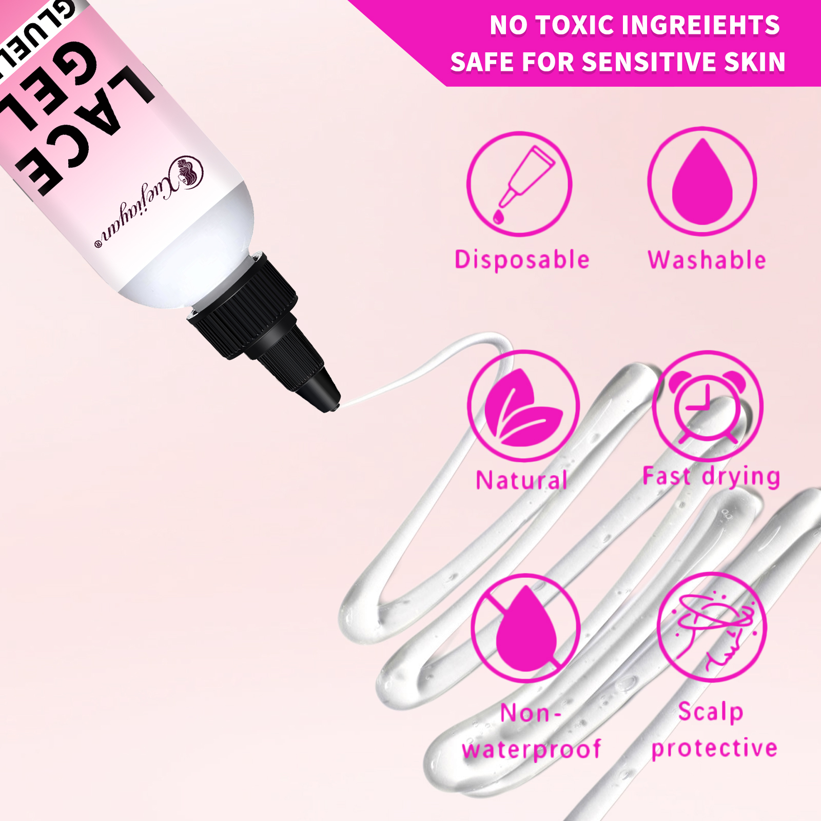 lace glue strongly secured