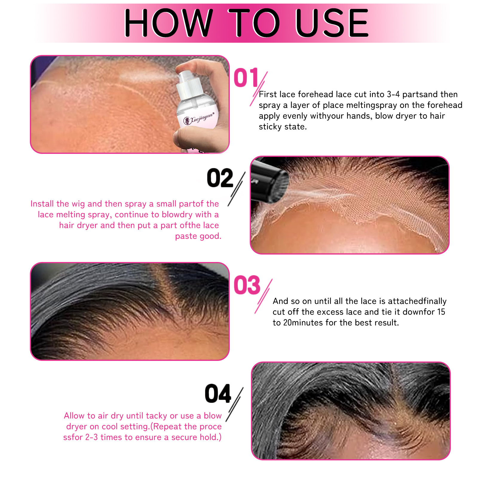 lace melting spray natural