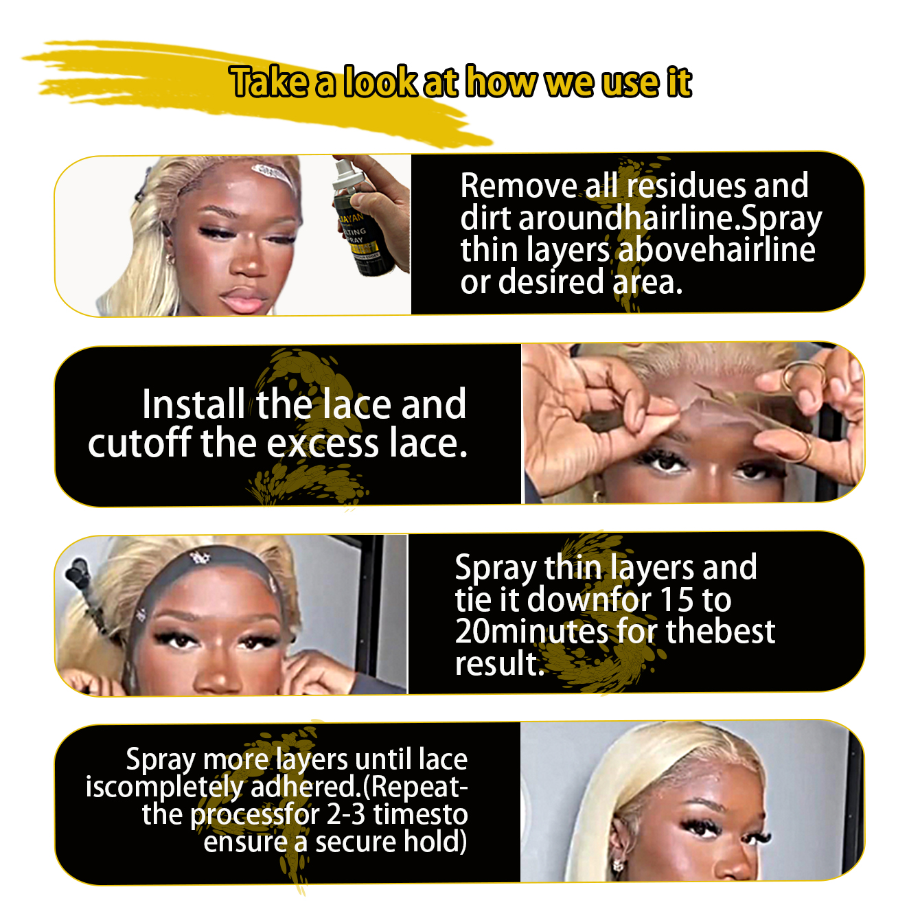 lace melting spray 100ml