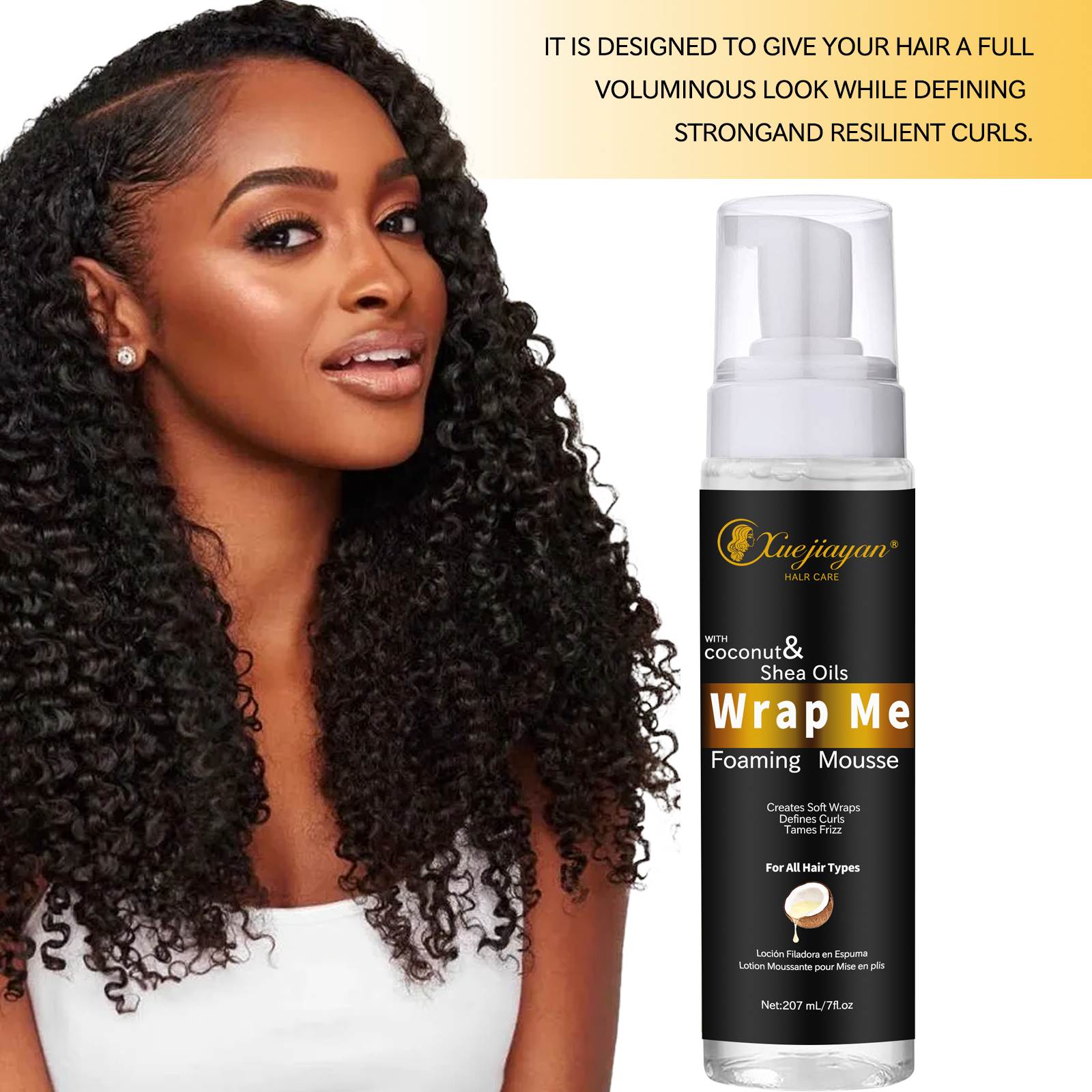 mousse for curly hair  207ml