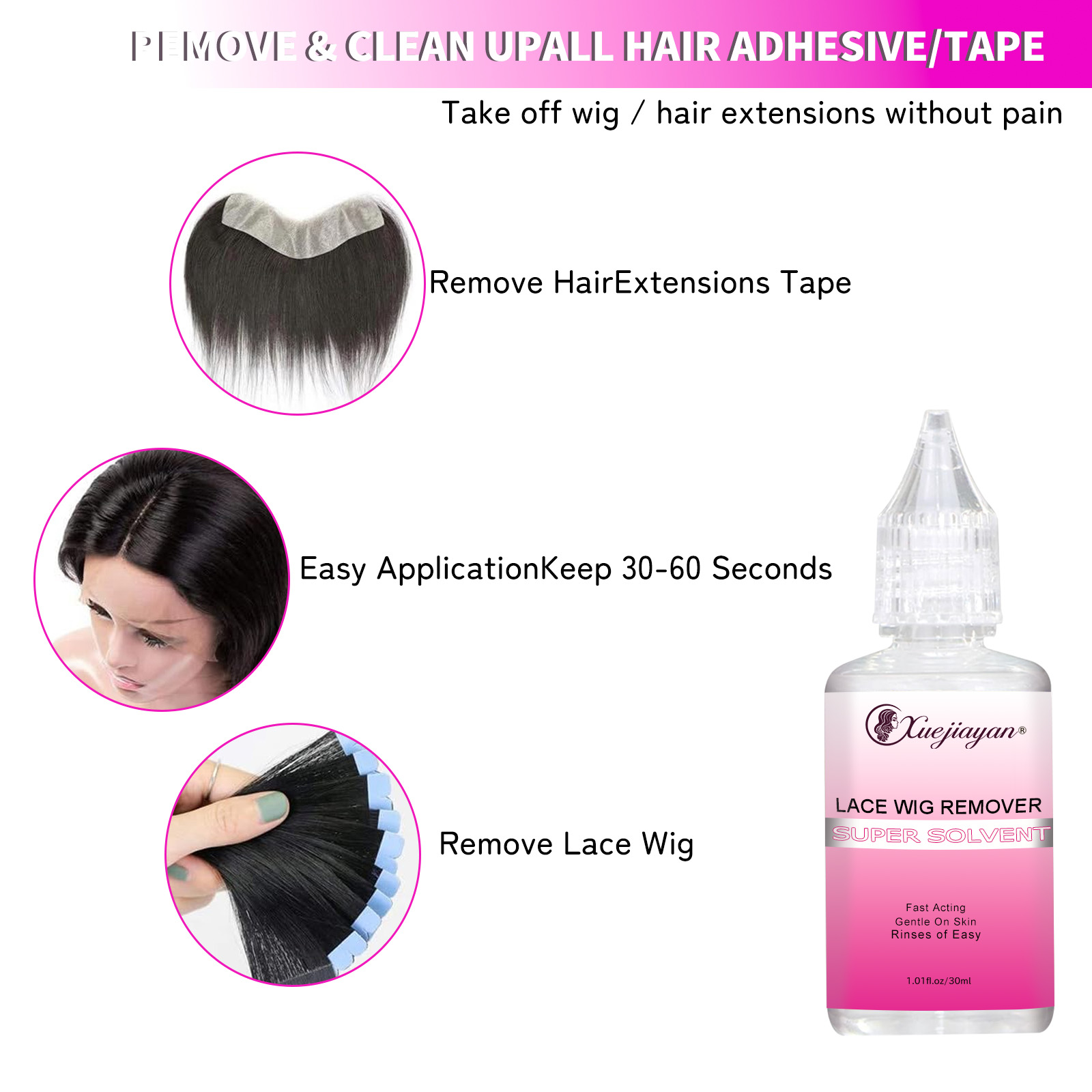 lace glue remover Gentle formula