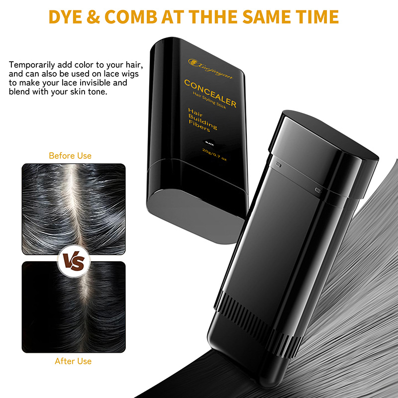 Temporary concealer for touch-up hair roots