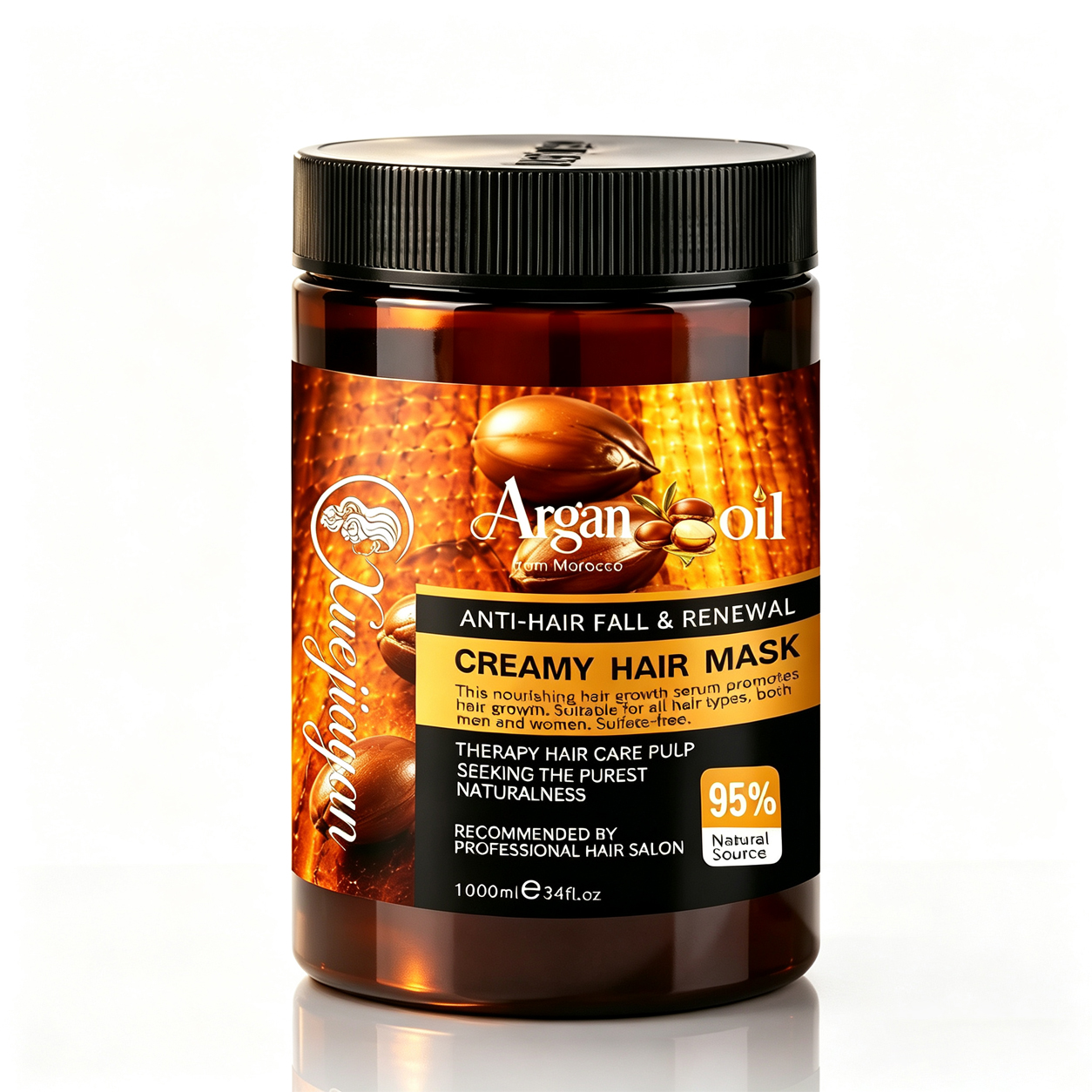 Argan oil, panthenol, hydrolyzed