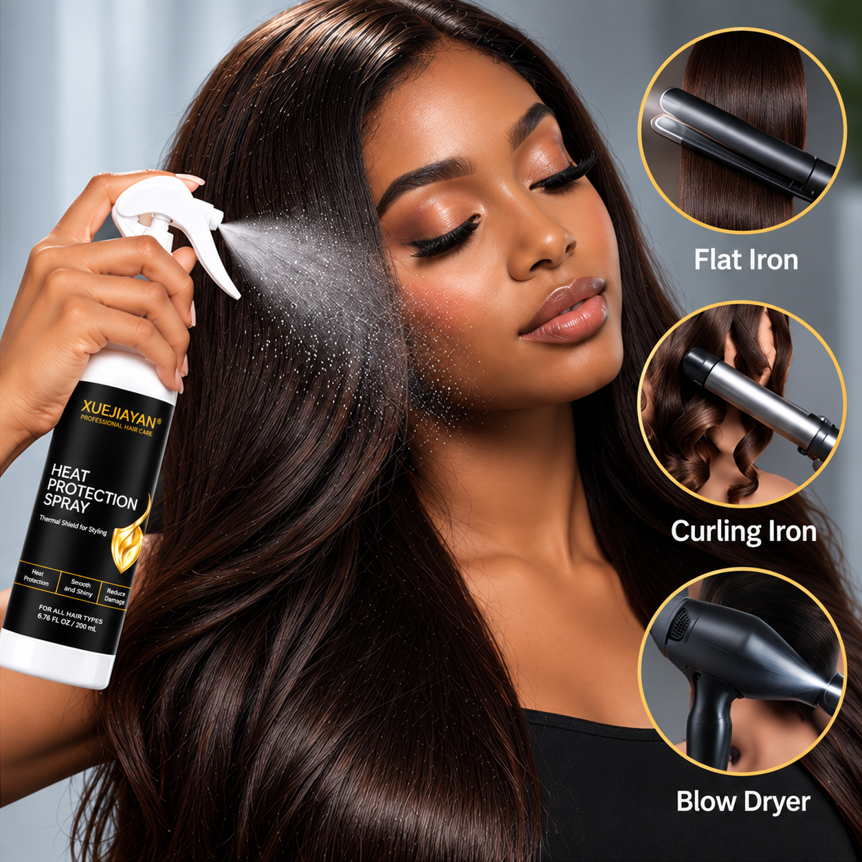 Heat protection spray